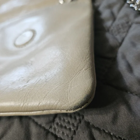 HOBO Cream Leather Wristlet with Chain Strap - Picture 7 of 16